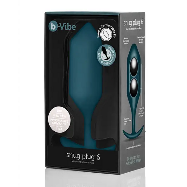 b-Vibe Weighted Snug Plug 6 - 515 g Marine - Anal Products