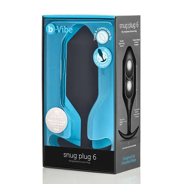 b-Vibe Weighted Snug Plug 7 - 600 g Black - Anal Products