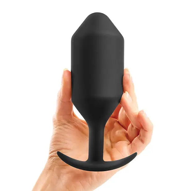 b-Vibe Weighted Snug Plug 7 - 600 g Black - Anal Products