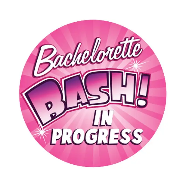 Bachelorette 3’’ Button - Bachelorette Bash in Progress - Bachelorette & Party Supplies