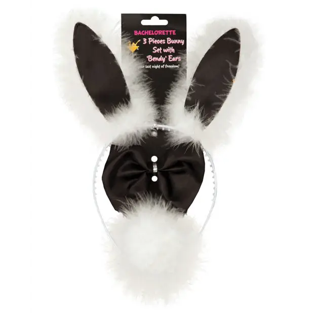 Bachelorette 3 pc Bunny Set w/Bendy Ears - Bachelorette & Party Supplies