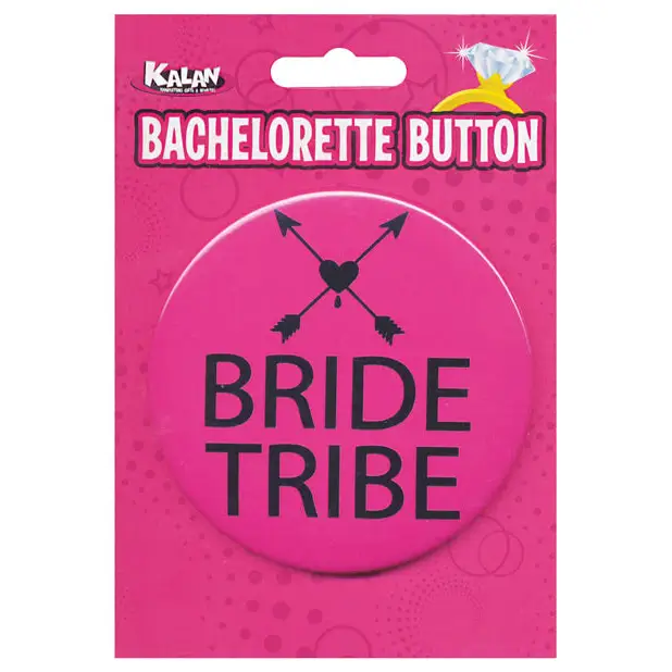 Bachelorette Button - Bride Tribe Pink/Black - Bachelorette & Party Supplies