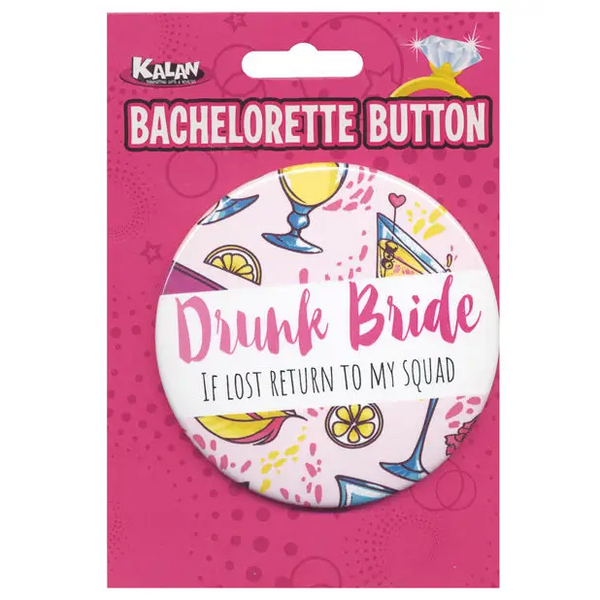 Bachelorette Button - Drunk Bride - Bachelorette & Party Supplies