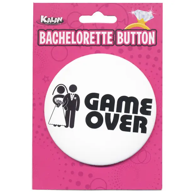 Bachelorette Button - Game Over - Bachelorette & Party Supplies