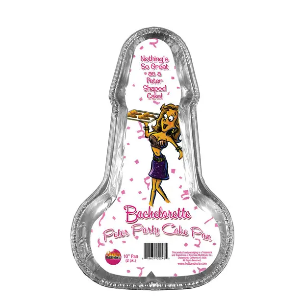 Bachelorette Disposable Peter Party Cake Pan Medium - Pack of 2 - Bachelorette & Party Supplies