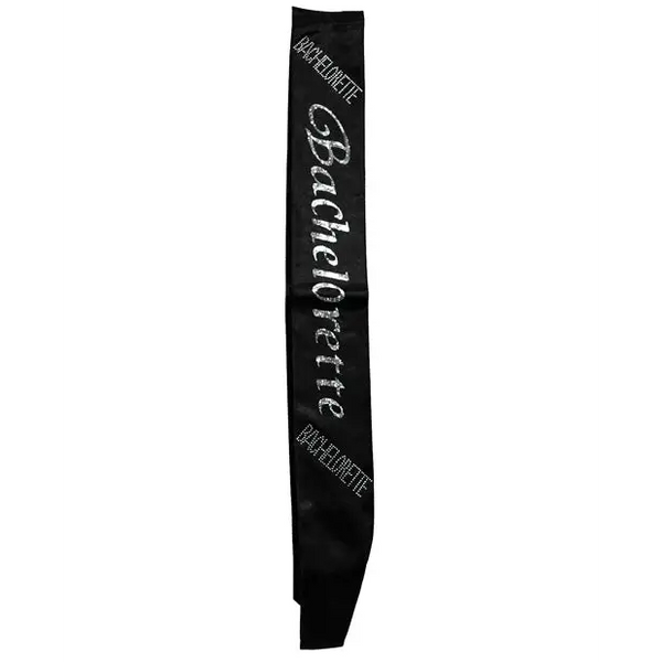 Bachelorette Non Flashing Sash - Black - Bachelorette & Party Supplies