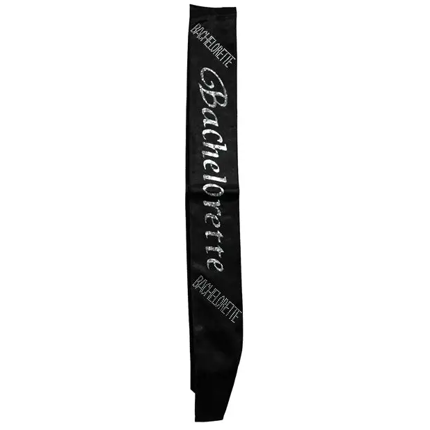 Bachelorette Non Flashing Sash - Black - Bachelorette & Party Supplies