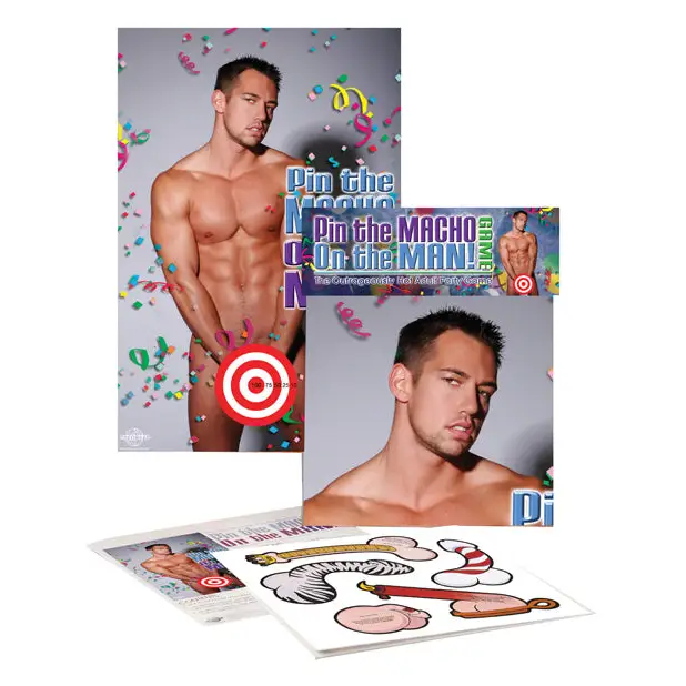Bachelorette Party Favors Pin the Macho On the Man Game - Bachelorette & Party Supplies