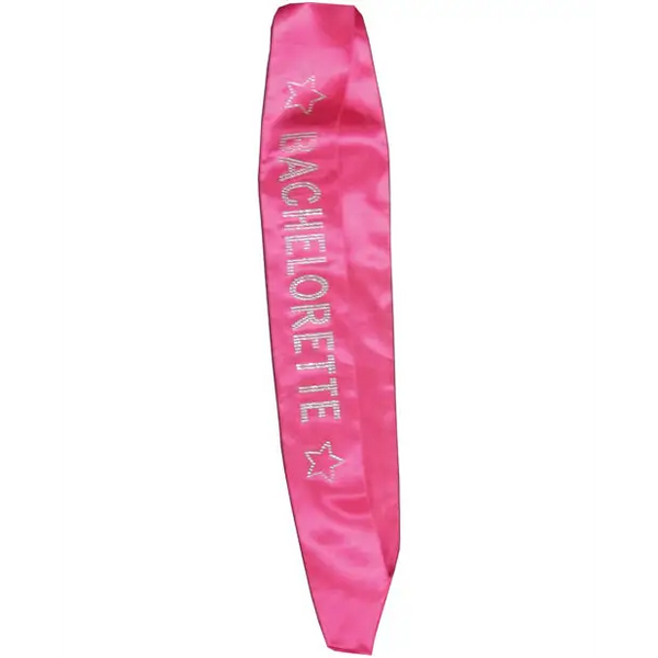 Bachelorette Sash w/Crystals - Hot Pink - Bachelorette & Party Supplies