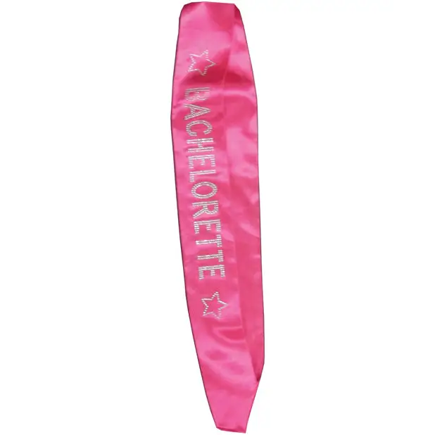 Bachelorette Sash w/Crystals - Hot Pink - Bachelorette & Party Supplies