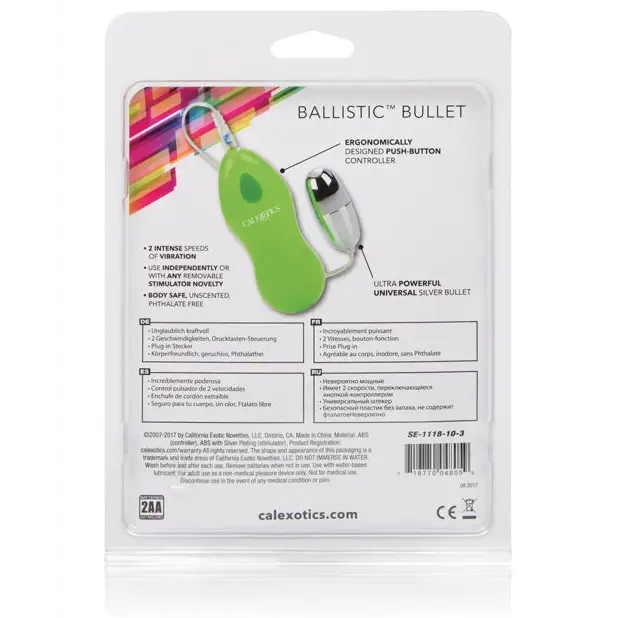 Ballistic Bullet - Green - Stimulators