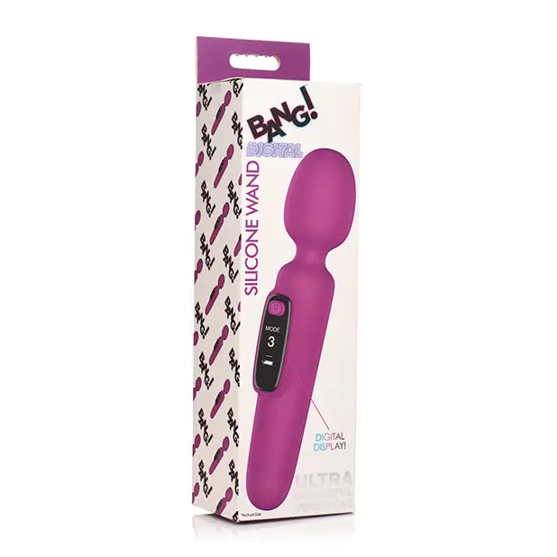 Bang! 10X Digital Vibrating Wand - Purple - Massage Products