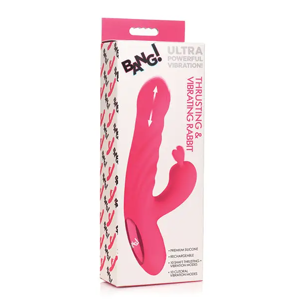 Bang! 10X Thrusting & Vibrating Rabbit - Pink - Vibrators
