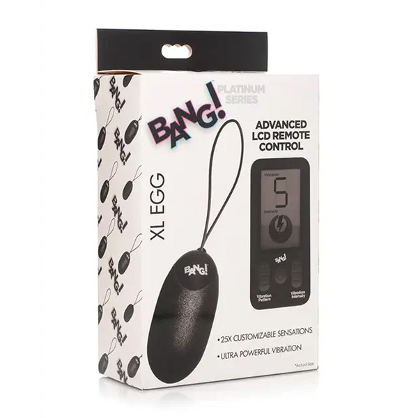 Bang! 25X Vibrating Silicone XL Egg w/Remote - Stimulators