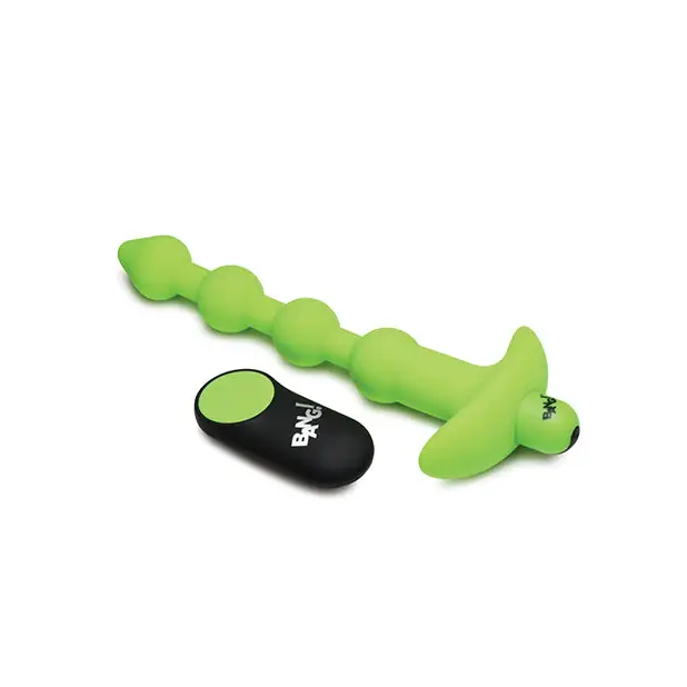 Bang! Glow in the Dark 28X Remote Controlled Anal Beads - Anal Products