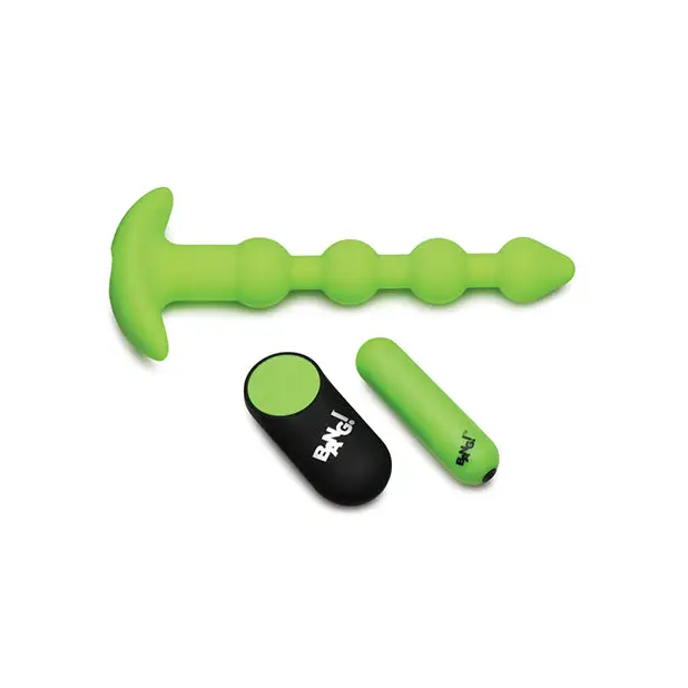 Bang! Glow in the Dark 28X Remote Controlled Anal Beads - Anal Products