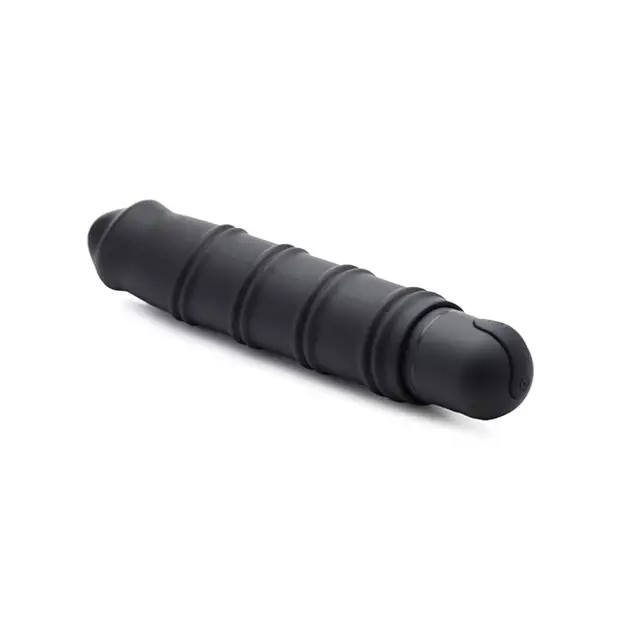 Bang! XL Bullet & Swirl Silicone Sleeve - Black - Dongs & Dildos