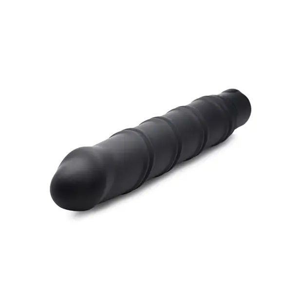 Bang! XL Bullet & Swirl Silicone Sleeve - Black - Dongs & Dildos