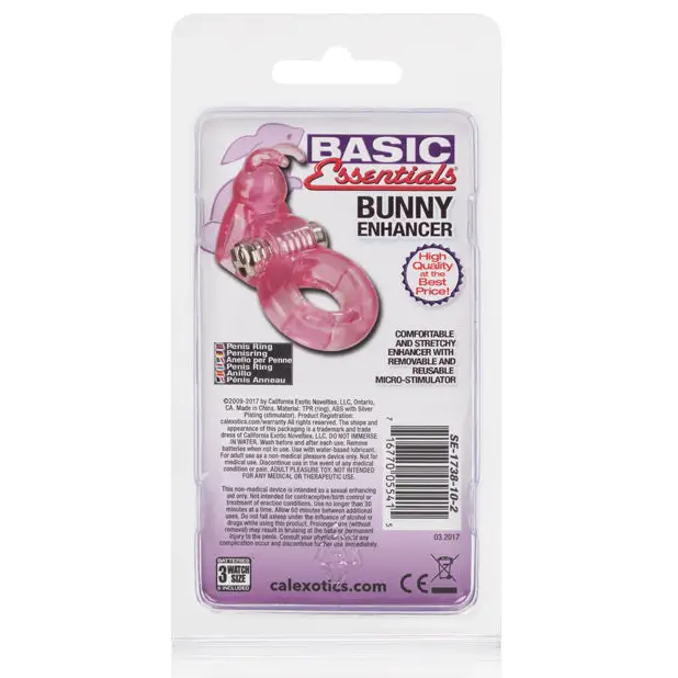 Basic Essentials Bunny Enhancer - Pink - Stimulators