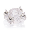 Basic Essentials Enhancer Ring w/Beads - Clear - Penis Enhancement