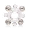 Basic Essentials Enhancer Ring w/Beads - Clear - Penis Enhancement