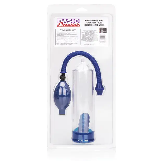 Basic Essentials Pump - Blue - Penis Enhancement