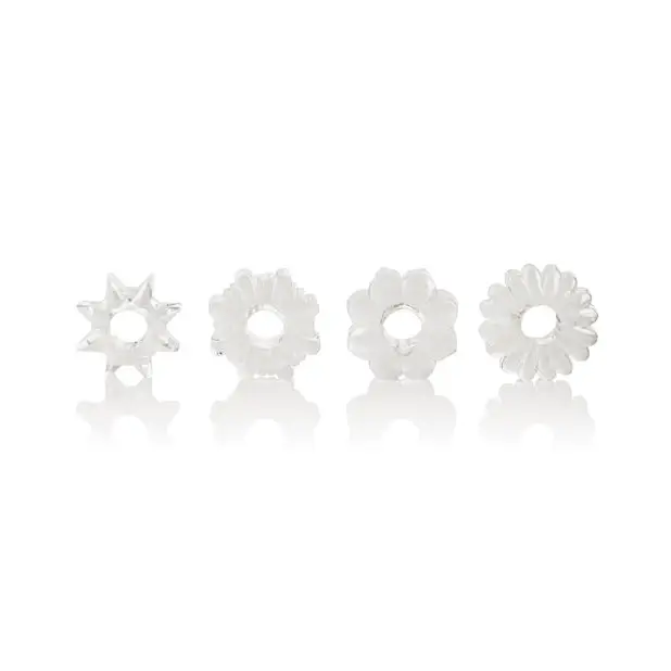 Basic Essentials Rings - Clear Set of 4 - Penis Enhancement