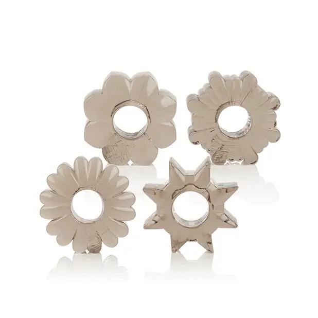 Basic Essentials Rings - Smoke Set of 4 - Penis Enhancement