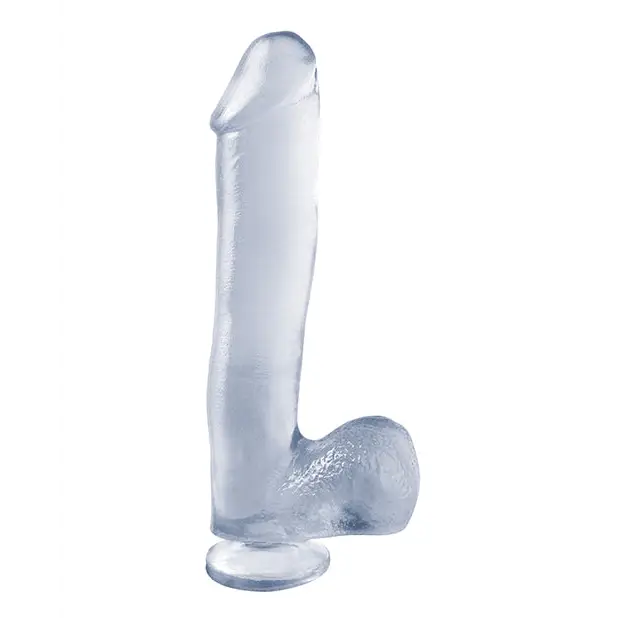 Basix Rubber Works 10’’ Dong w/Suction Cup - Clear - Dongs & Dildos