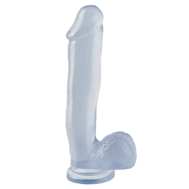 Basix Rubber Works 12’’ Dong w/Suction Cup - Clear - Dongs & Dildos