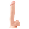 Basix Rubber Works 12’’ Dong w/Suction Cup - Flesh - Dongs & Dildos