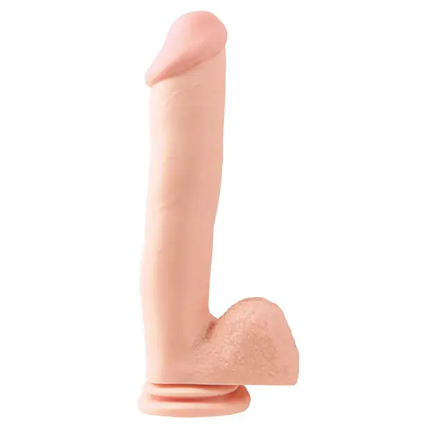 Basix Rubber Works 12’’ Dong w/Suction Cup - Flesh - Dongs & Dildos