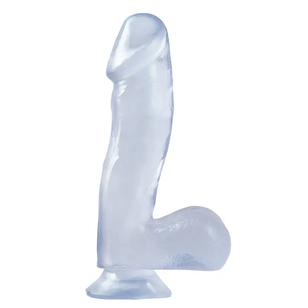 Basix Rubber Works 6.5’’ Dong w/Suction Cup - Clear - Dongs & Dildos