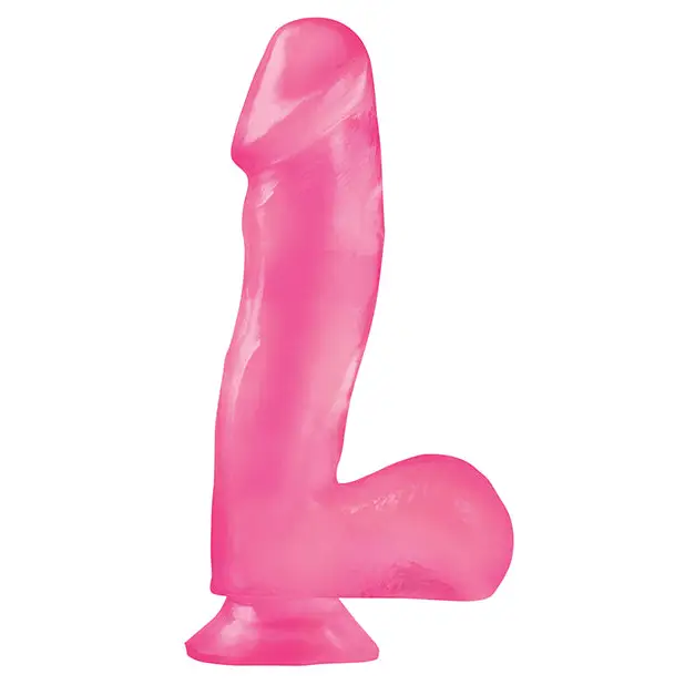 Basix Rubber Works 6.5’’ Dong w/Suction Cup - Pink - Dongs & Dildos