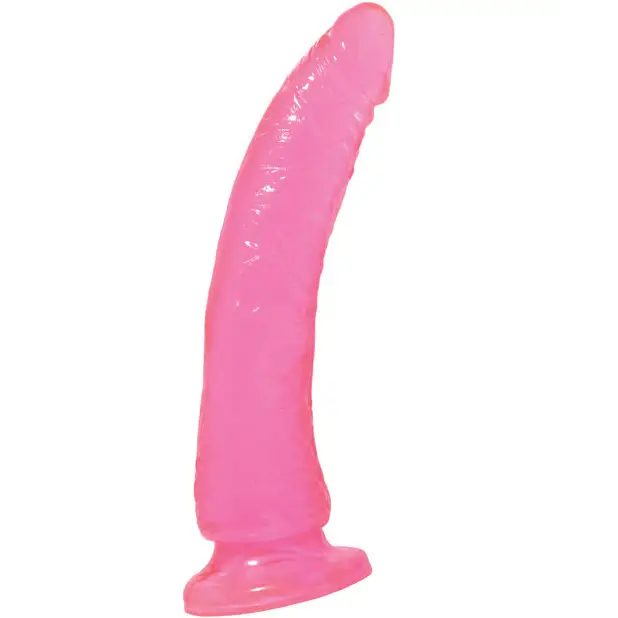 Basix Rubber Works 7’’ Slim Dong - Pink - Dongs & Dildos
