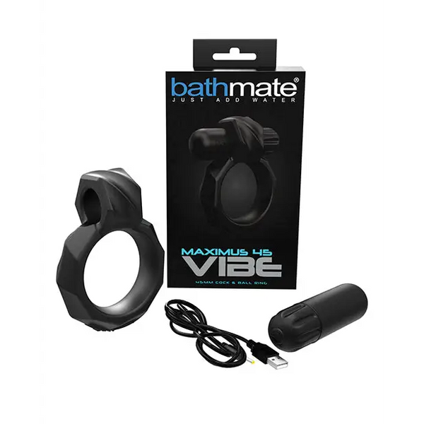 Bathmate Maximus Vibe 45 Cock Ring - Black - Penis Enhancement