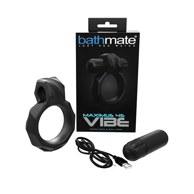 Bathmate Maximus Vibe 45 Cock Ring - Black - Penis Enhancement