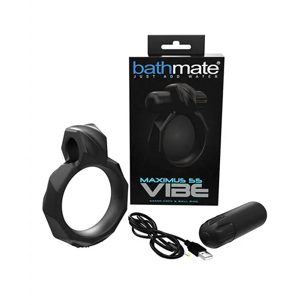 Bathmate Maximus Vibe 55 Cock Ring - Black - Penis Enhancement