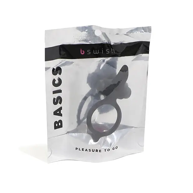 Bcharmed Classic Vibrating Cock Ring - Black - Stimulators