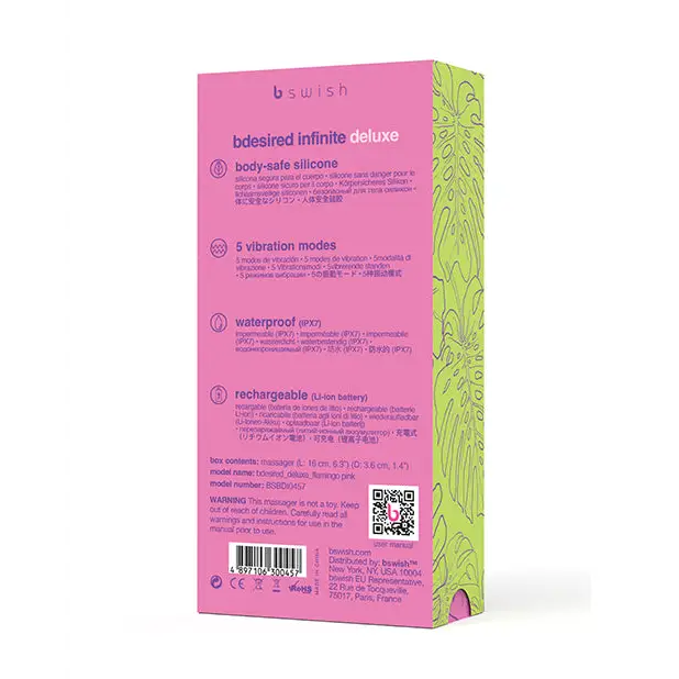 Bdesired Infinite Deluxe Flamingo Vibrator - Pink