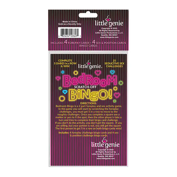 Bedroom Bingo Scratch-Off Game - Games for Romance & Couples