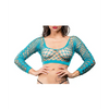 Beverly Hills Naughty Girl Crotchless Front Mesh & Side Design Leggings Turquoise O/S - Lingerie - Packaged