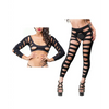 Beverly Hills Naughty Girl Crotchless Leggings w/Varigated Holes Black O/S - Lingerie - Packaged