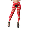 Beverly Hills Naughty Girl Crotchless Leggings w/Varigated Holes Red O/S - Lingerie - Packaged