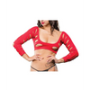 Beverly Hills Naughty Girl Crotchless Leggings w/Varigated Holes Red O/S - Lingerie - Packaged