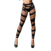 Beverly Hills Naughty Girl Crotchless Mesh & Fishnet Leggings Black O/S - Lingerie - Packaged