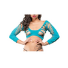 Beverly Hills Naughty Girl Crotchless Side Straps Leggings Turquoise O/S - Lingerie - Packaged