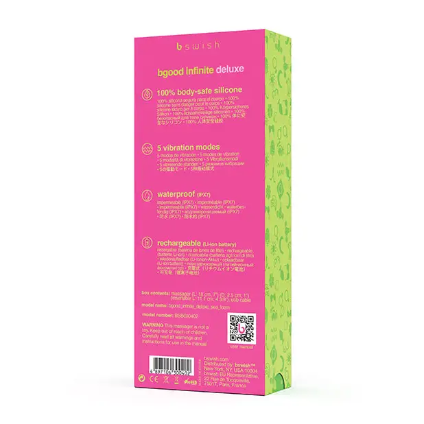 Bgood Infinite Deluxe Vibrator - Sea Foam