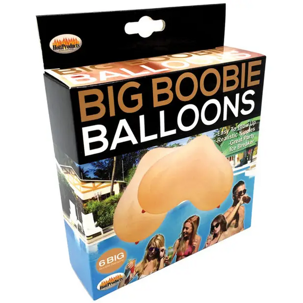 Big Boobie Balloons - Flesh Box of 6 - Bachelorette & Party Supplies