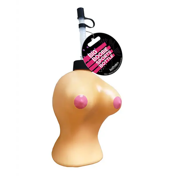 Big Boobie Sports Bottle - 16 oz Flesh - Bachelorette & Party Supplies